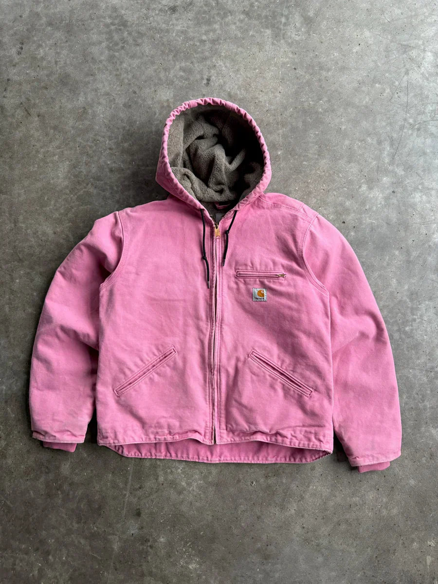 Vintage Pink Short Fleece Jacket
