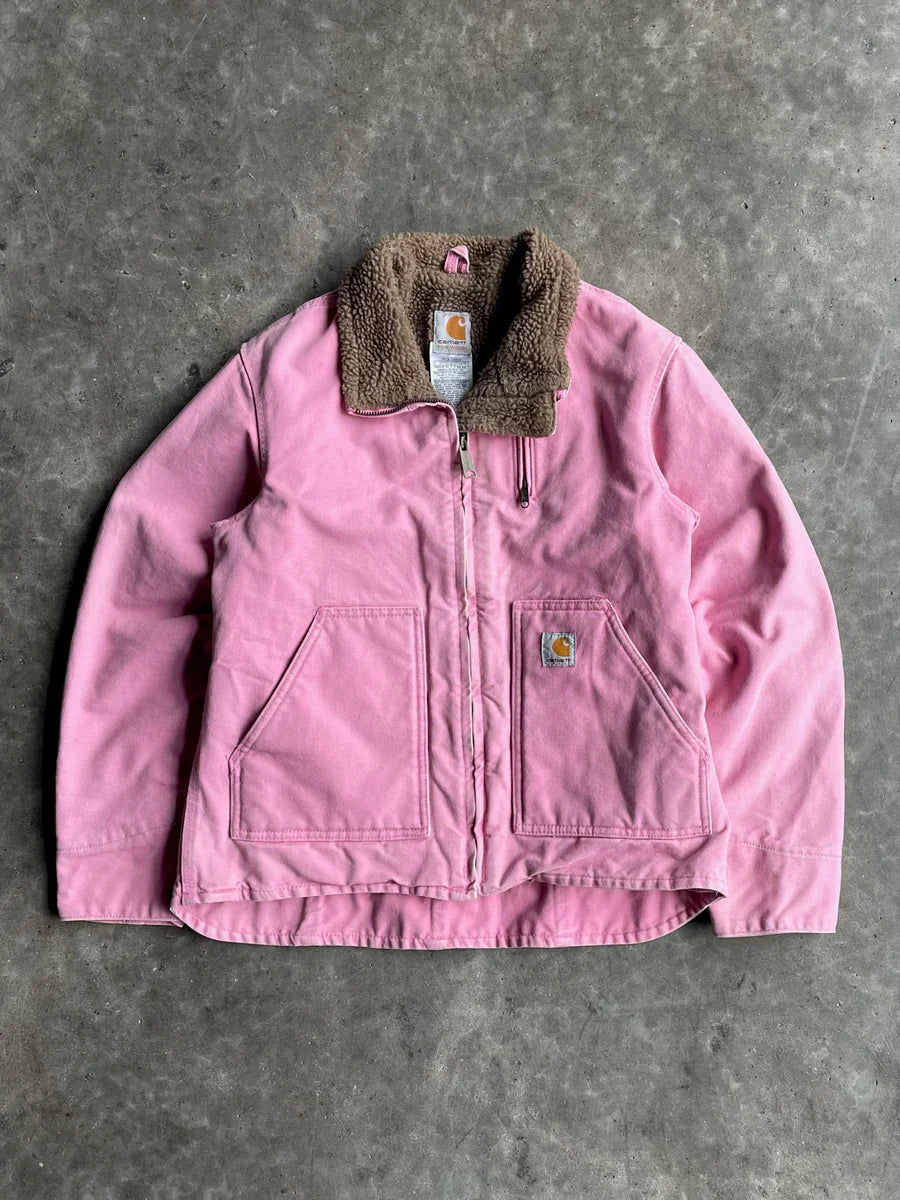 Vintage Pink Fleece Lined Jacket